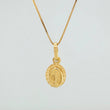 Set Cadena y Dije Veneciana+Virgen Milagrosa 1.5gr / 45cm / 0.33mm Oro Amarillo 18K (Oferta) $