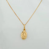 Set Cadena y Dije Veneciana+Virgen Milagrosa 1.5gr / 45cm / 0.33mm Oro Amarillo 18K (Oferta) $