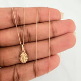Set Cadena y Dije Veneciana+Virgen Milagrosa 1.5gr / 45cm / 0.33mm Oro Amarillo 18K (Oferta) $