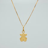 Set Cadena y Dije Veneciana+Oso Ts 1.25gr / 45cm / 0.25mm Oro Amarillo 18K (Oferta) $