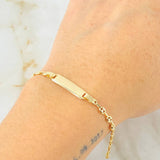 Pulso Bebé Placa GC 2.25gr / 15.5cm / Oro Amarillo 18K