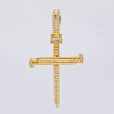 Dije Cruz Espada 4.3g / 5.2cm Oro Amarillo 18K