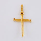 Dije Cruz Espada 4.3g / 5.2cm Oro Amarillo 18K