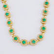 Cadena Tenis Diamante 3.48qts Esmeralda 5qts 25.6g / 45cm / 5.5mm Oro Amarillo 18K