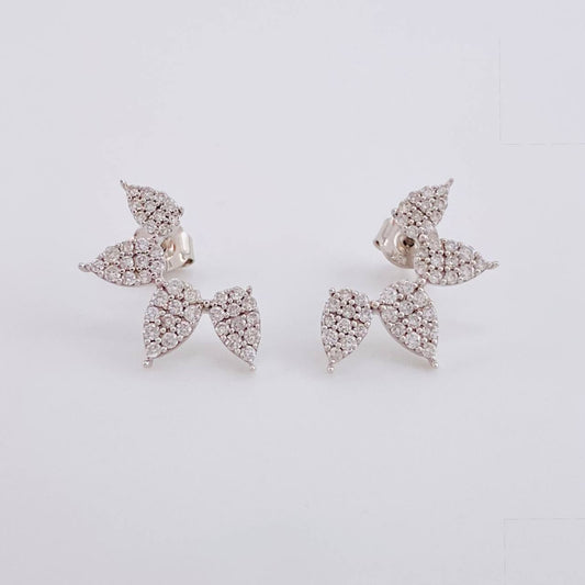 Candongas Amelia Pave Diamantes 6.55qts 2.95g / 1.9cm Oro Blanco 18K
