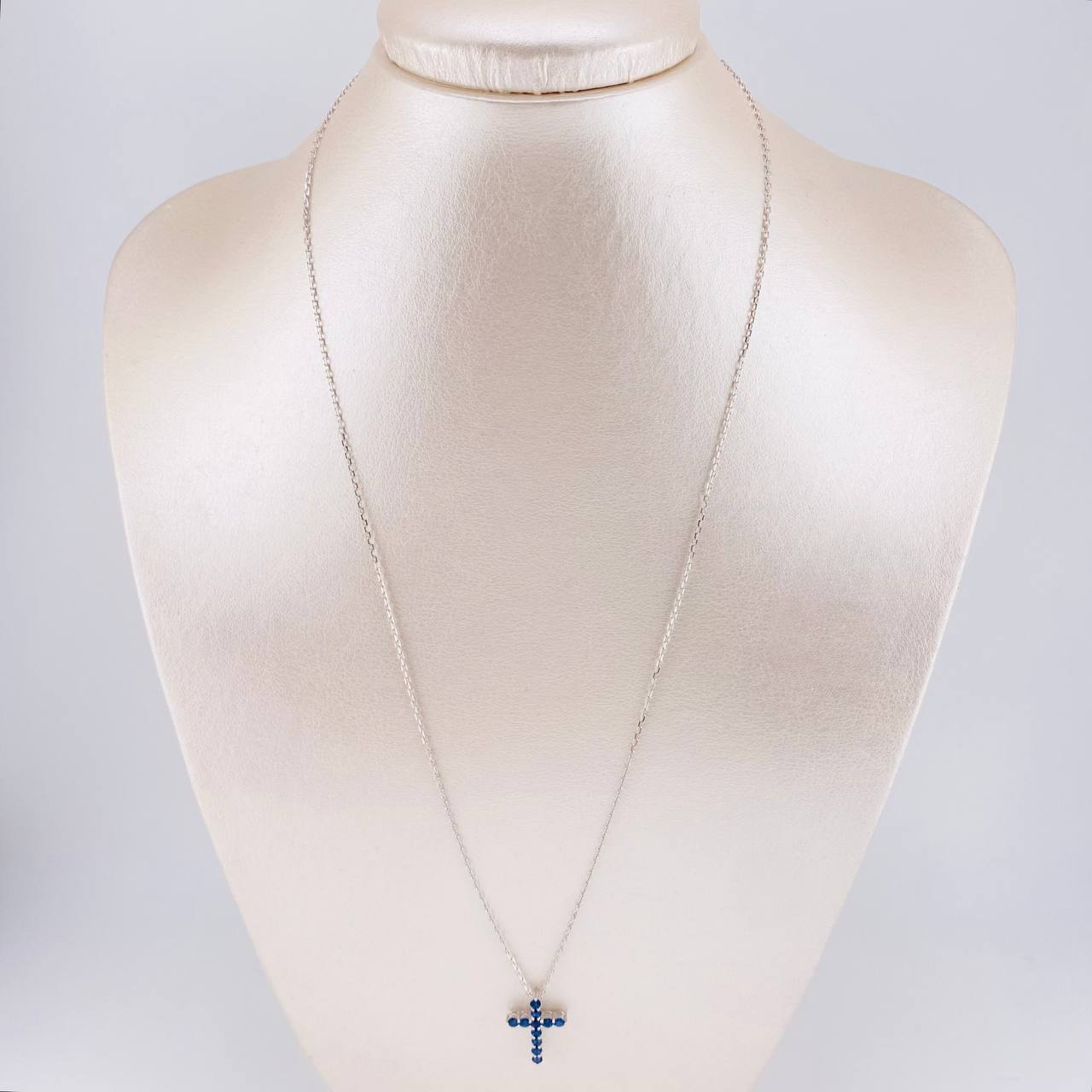 Set Cadena Aro Seguido + Dije Cruz Burbujas / 2.95g / 50cm Oro Amarillo 18K