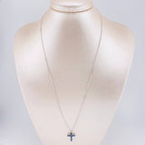 Set Cadena Aro Seguido + Dije Cruz Burbujas / 2.95g / 50cm Oro Amarillo 18K