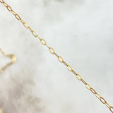 Cadena Aro Seguido Treból VCyA Gradual 4.25gr / 42cm-47cm / 1.8mm Nacar Blanco Punteado Oro Amarillo Nac.Esp. 18K *