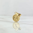 Dije Letra Z 0.6gr / 2cm / Circulo Bordeado Oro Amarillo 18K