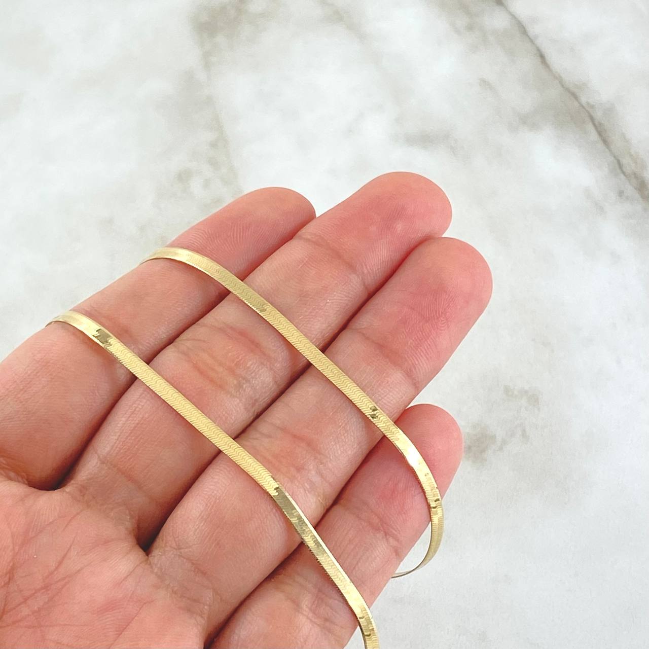 Cadena Espejo 3.9gr / 40cm / +3 Oro 18K