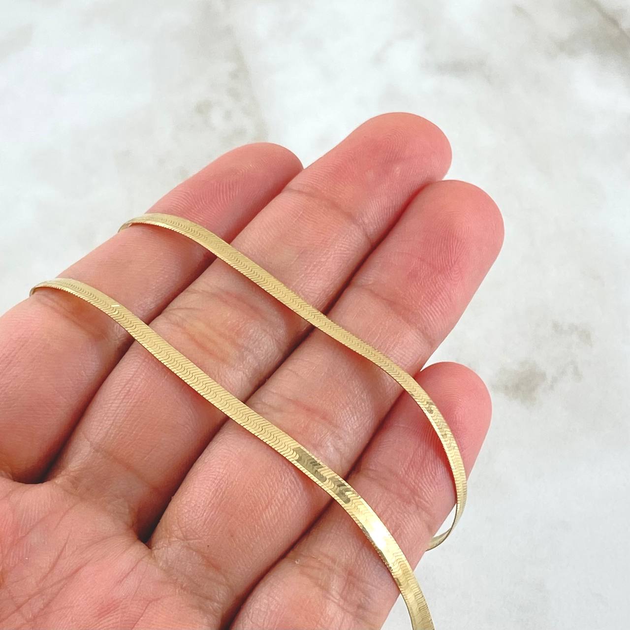 Cadena Espejo 5.6gr / 40cm / +3 Oro 18K