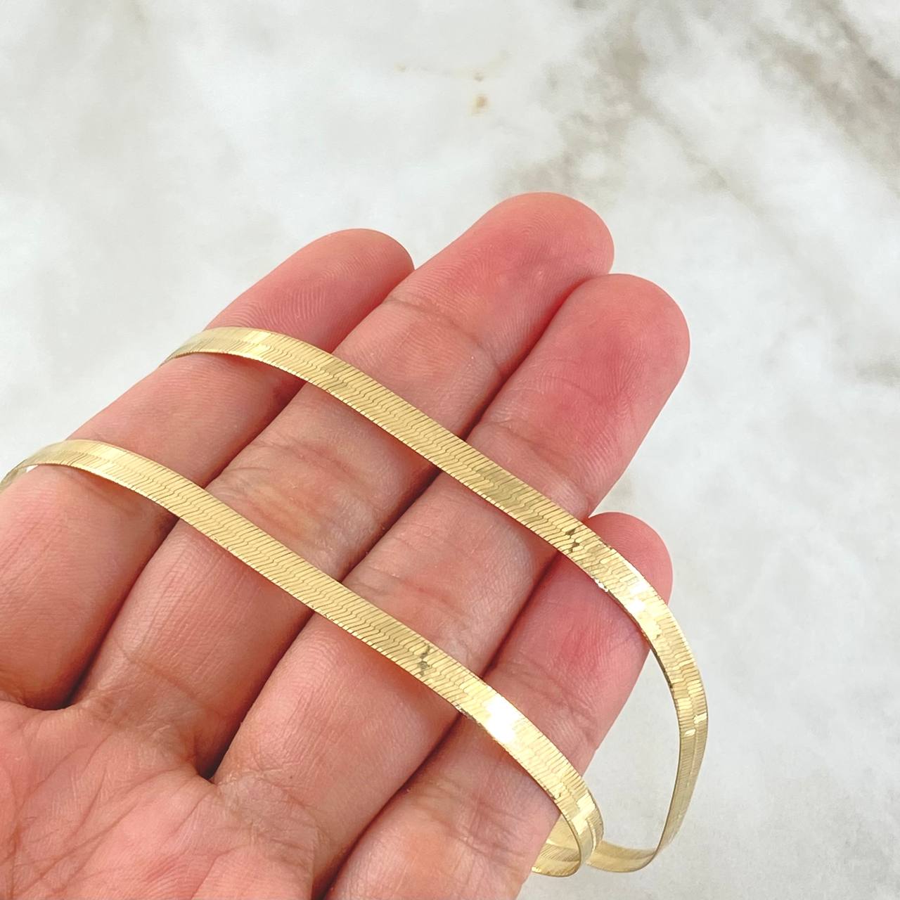 Cadena Espejo 7.6gr / 40cm / +3 Oro 18K