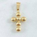 Dije Cruz Esferas Consecutivas 1.25gr / 3cm / Oro 18K