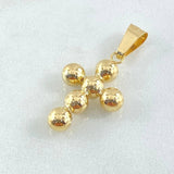 Dije Cruz Esferas Consecutivas 1.25gr / 3cm / Oro 18K