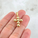 Dije Cruz Esferas Consecutivas 1.25gr / 3cm / Oro 18K