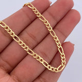 Pulso Figaro 2.2gr / 19cm / 3mm Oro Amarillo +1 18K &