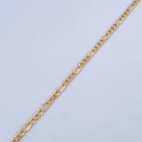 Pulso Figaro 1.4gr / 19.3cm / 2.2mm Oro Amarillo +1 18K &