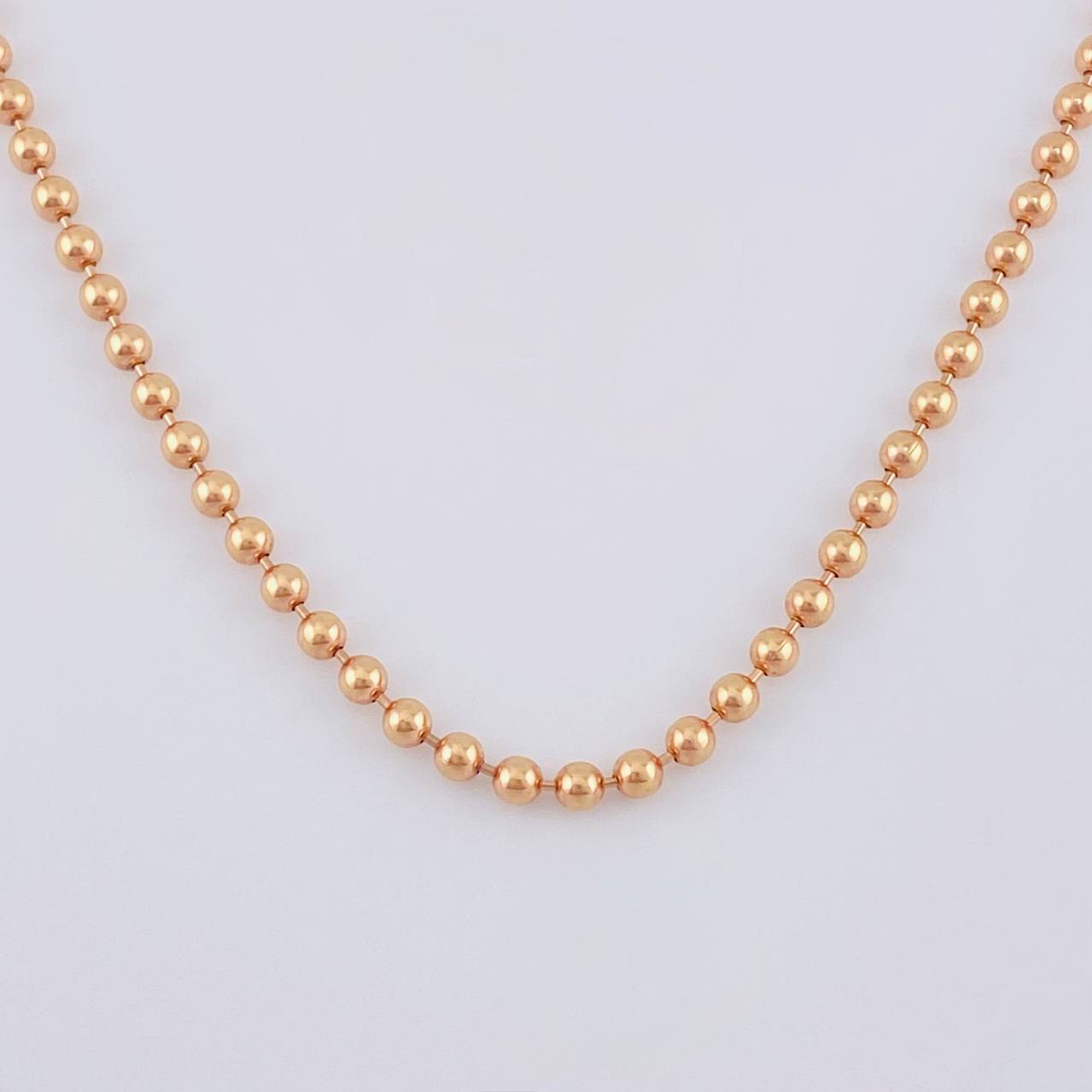 Cadena Militar 10 g / 61 cm / 2 mm Oro Rosa 18K