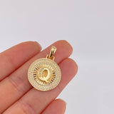 Dije Medalla Letra Q 4.65 g / 3 cm Oro Amarillo 18K