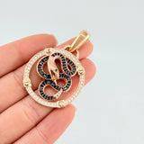 Dije Serpiente Cascabel 14.65 g / 4.5 cm Dos Oros Amarillo Rosa 18K