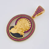 Dije Cristo Aureola Y Púas 25.5 g / 6.5 cm Dos Oros Amarillo Blanco 18K