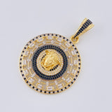 Dije Medalla Medusa 14.1 g / 5.5 cm Oro Amarillo 18K
