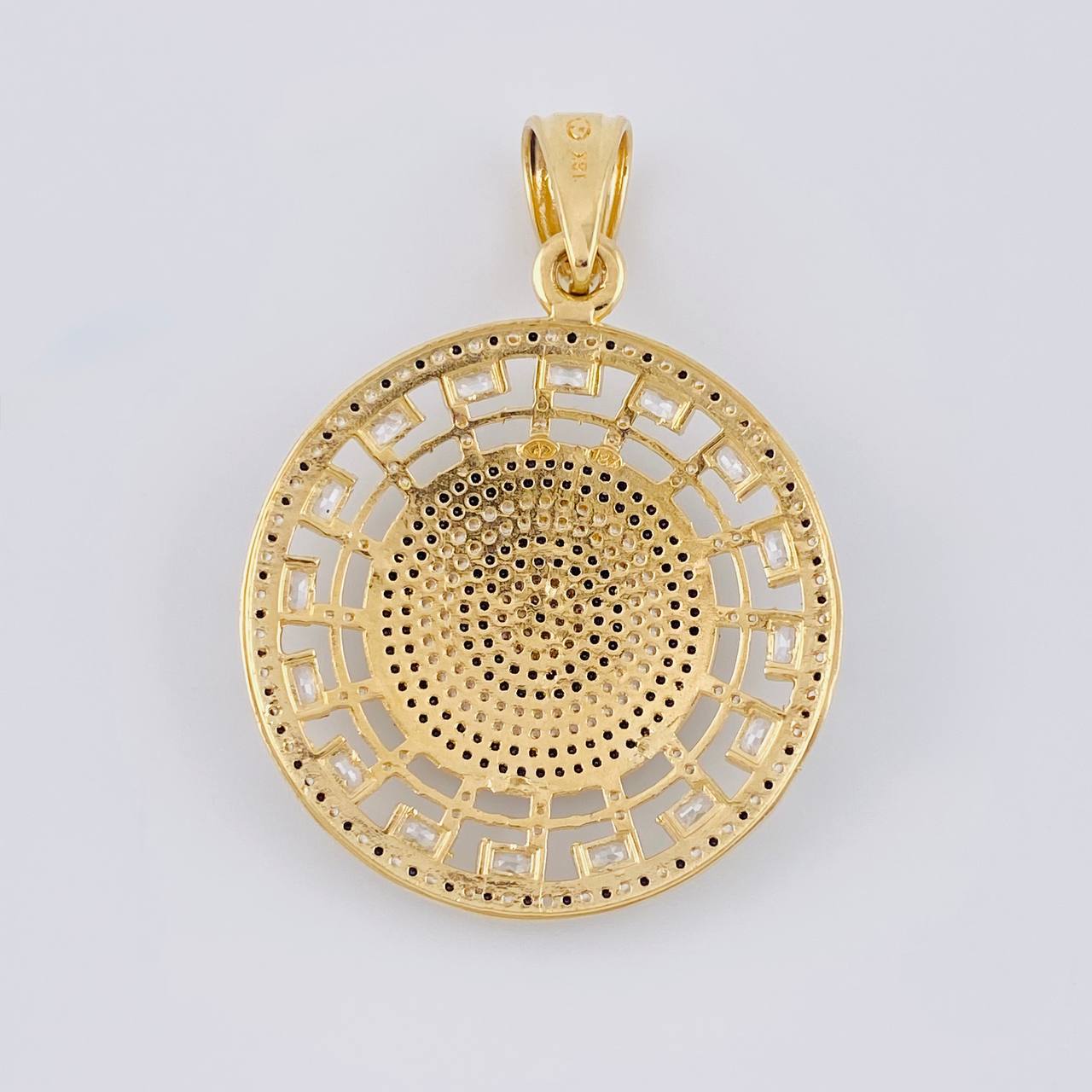 Dije Medalla Medusa 14.1 g / 5.5 cm Oro Amarillo 18K