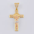 Dije Cristo San Benito 12.15 g / 6.5 cm Tres Oros 18K