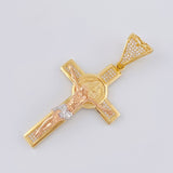 Dije Cristo San Benito 12.15 g / 6.5 cm Tres Oros 18K