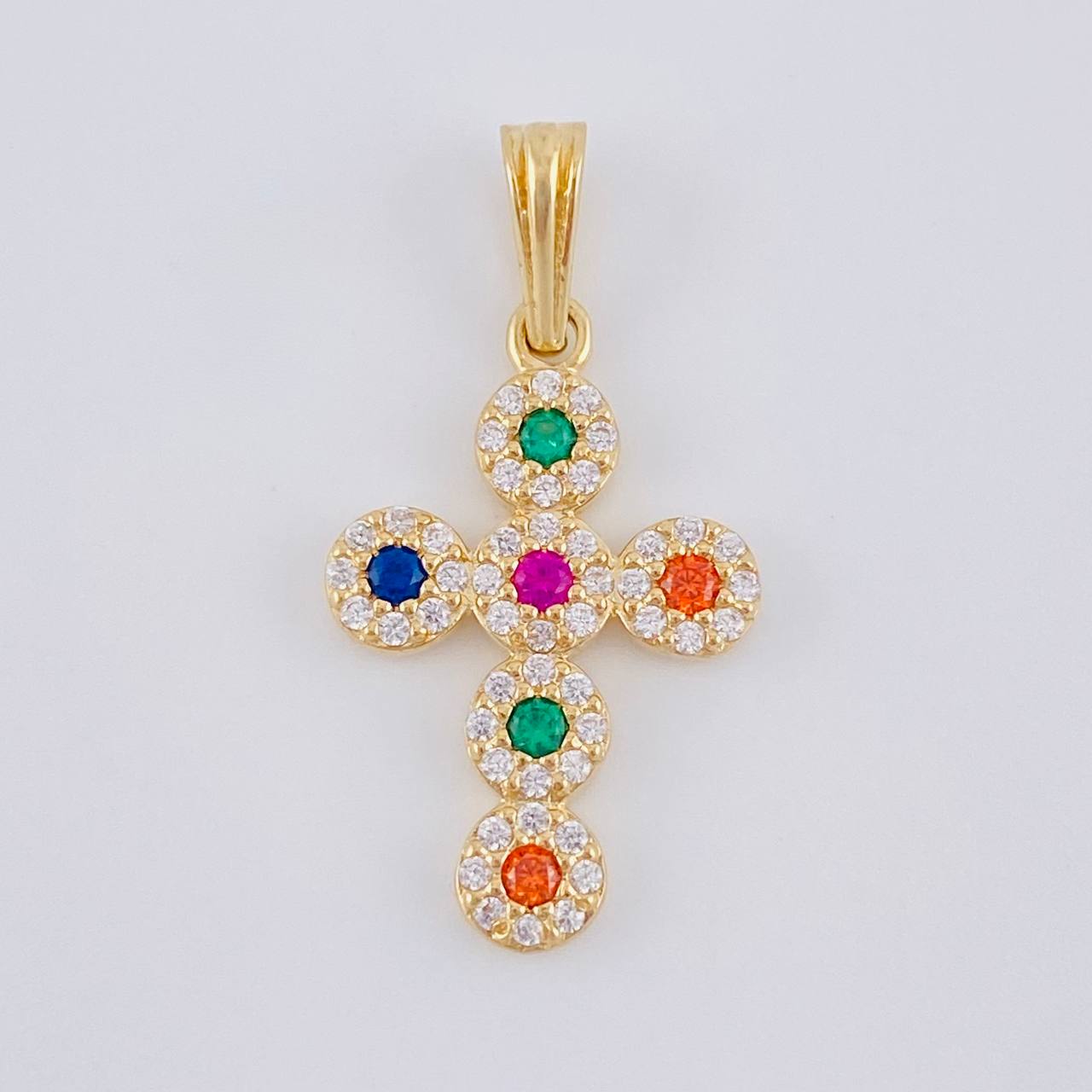 Dije Cruz Tupida 1.55 g / 2.5 cm Oro Amarillo 18K