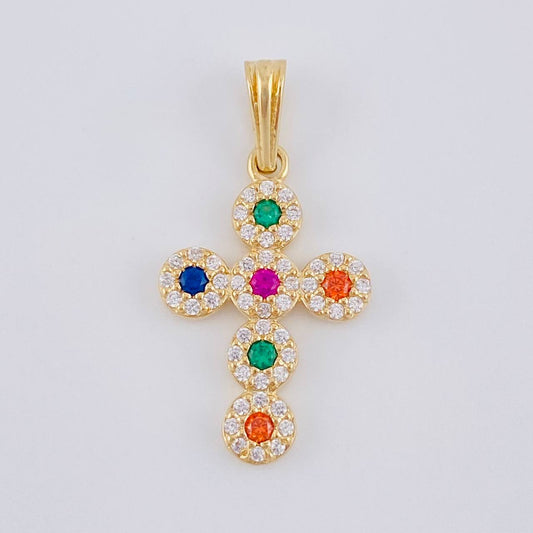 Dije Cruz Tupida 1.55 g / 2.5 cm Oro Amarillo 18K