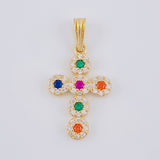 Dije Cruz Tupida 1.55 g / 2.5 cm Oro Amarillo 18K