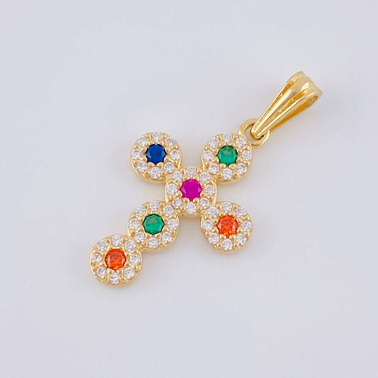 Dije Cruz Tupida 1.55 g / 2.5 cm Oro Amarillo 18K
