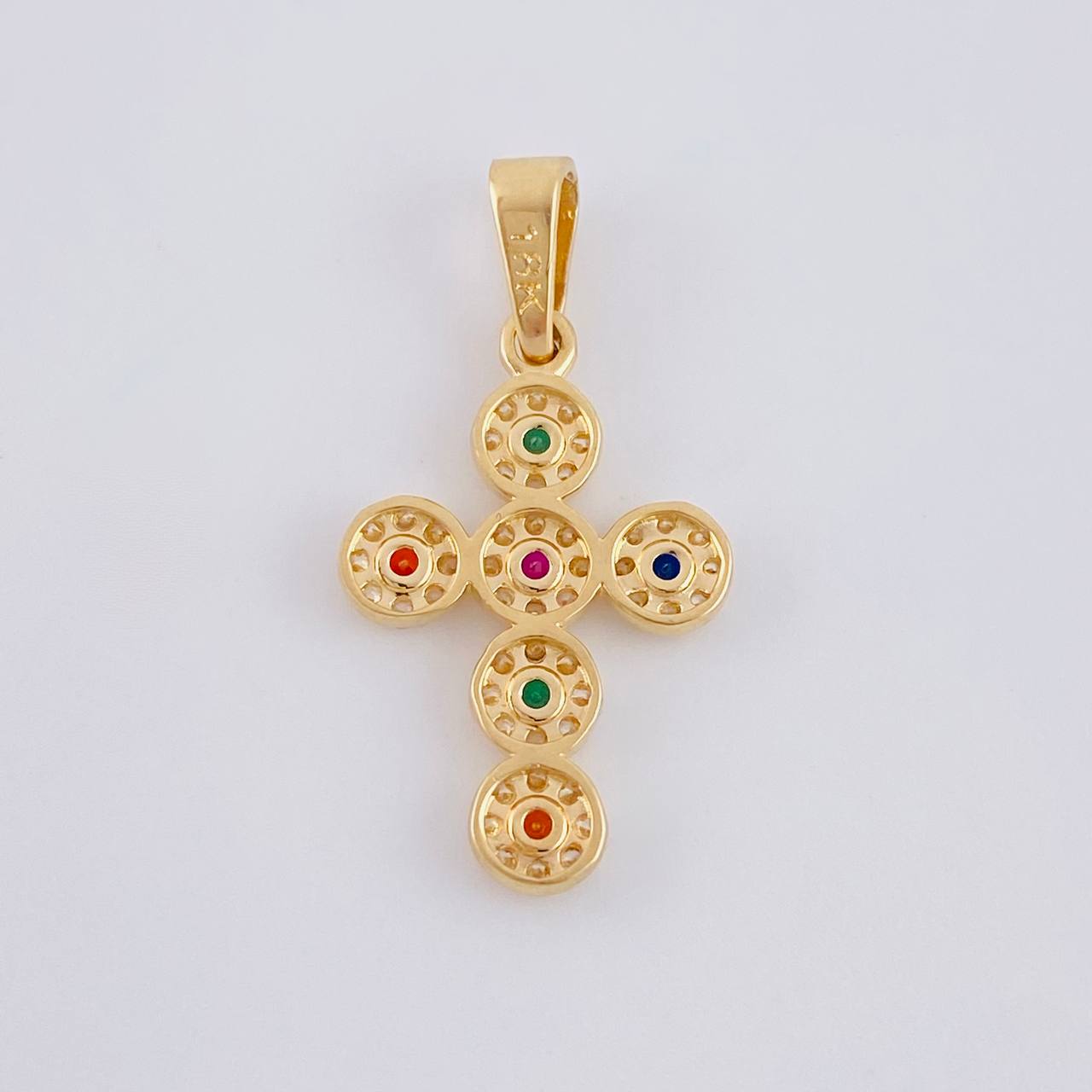 Dije Cruz Tupida 1.55 g / 2.5 cm Oro Amarillo 18K