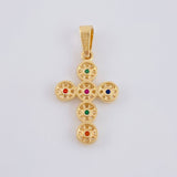 Dije Cruz Tupida 1.55 g / 2.5 cm Oro Amarillo 18K