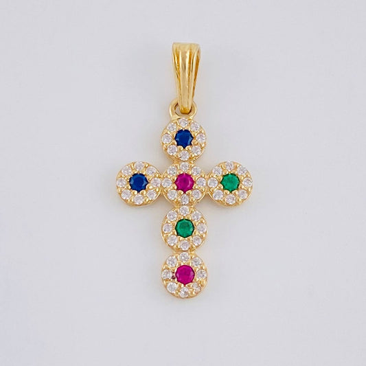 Dije Cruz Tupida 1.55 g / 2.5 cm Oro Amarillo 18K