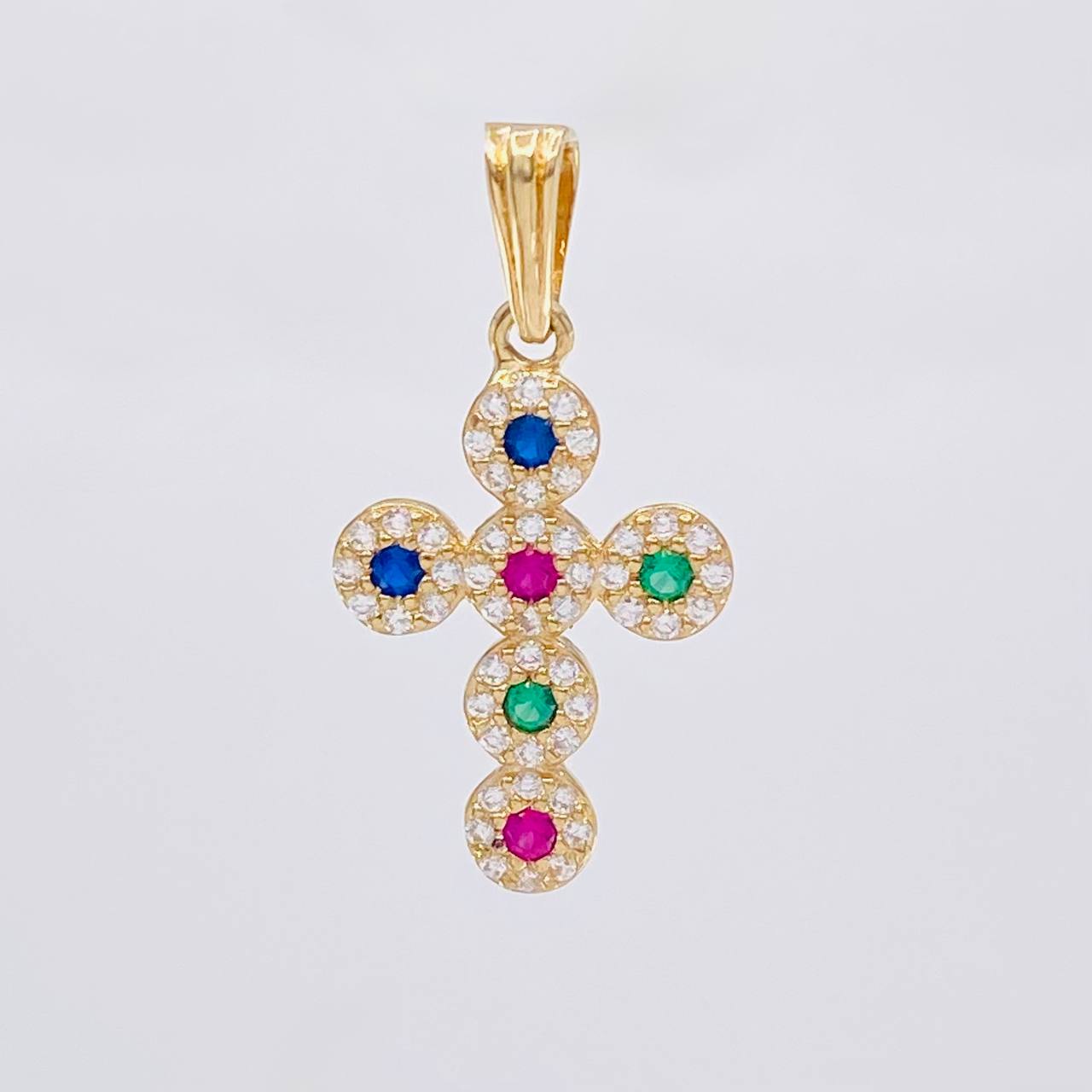 Dije Cruz Tupida 1.55 g / 2.5 cm Oro Amarillo 18K