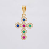 Dije Cruz Tupida 1.55 g / 2.5 cm Oro Amarillo 18K