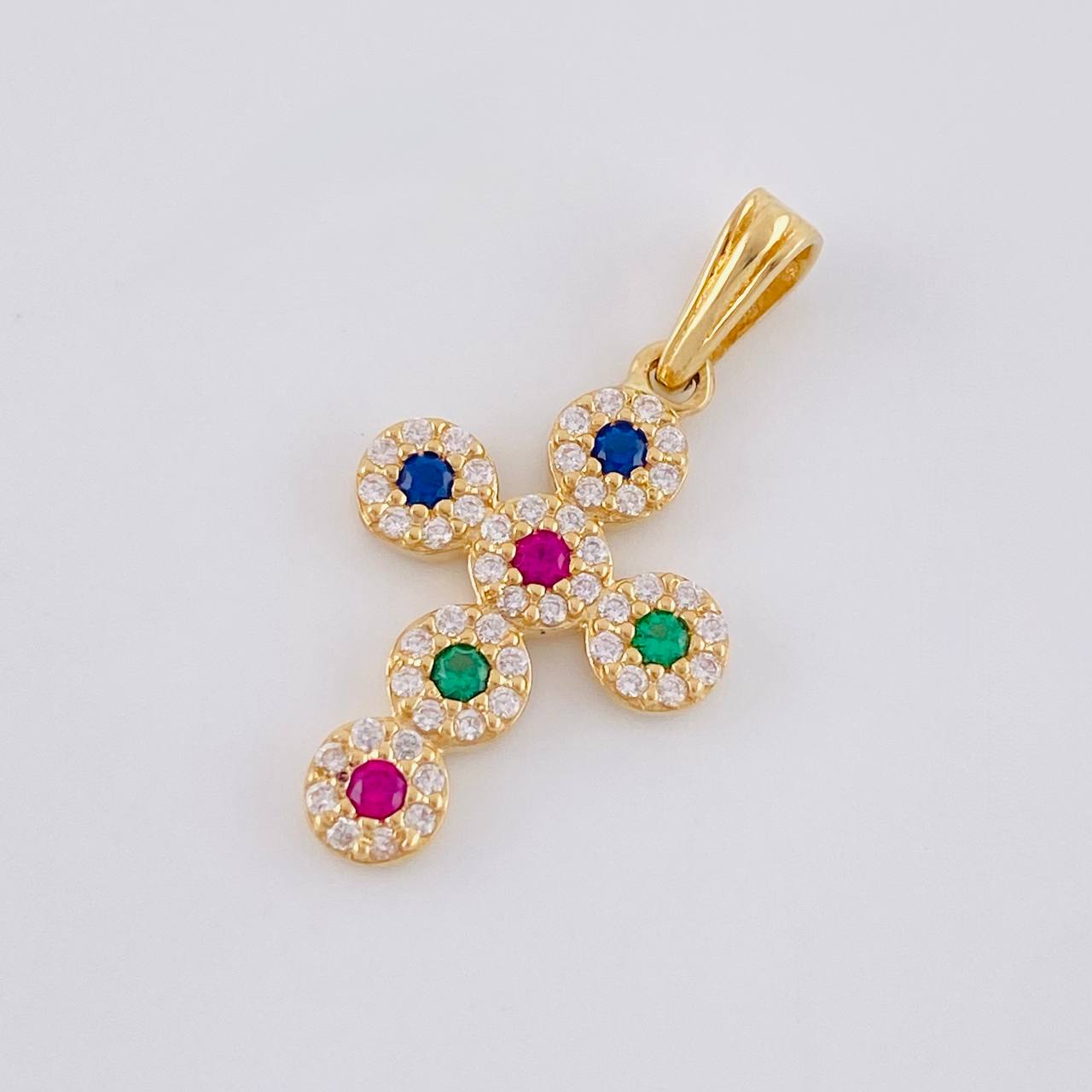 Dije Cruz Tupida 1.55 g / 2.5 cm Oro Amarillo 18K