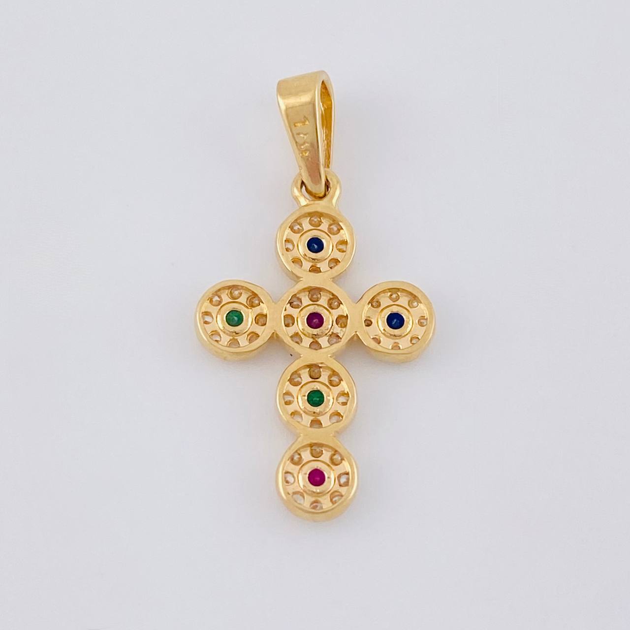 Dije Cruz Tupida 1.55 g / 2.5 cm Oro Amarillo 18K