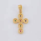 Dije Cruz Tupida 1.55 g / 2.5 cm Oro Amarillo 18K
