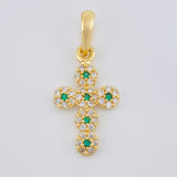 Dije Cruz Tupida 1.85 g / 2.5 cm Oro Amarillo 18K