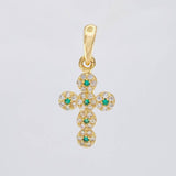 Dije Cruz Tupida 1.85 g / 2.5 cm Oro Amarillo 18K