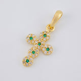 Dije Cruz Tupida 1.85 g / 2.5 cm Oro Amarillo 18K