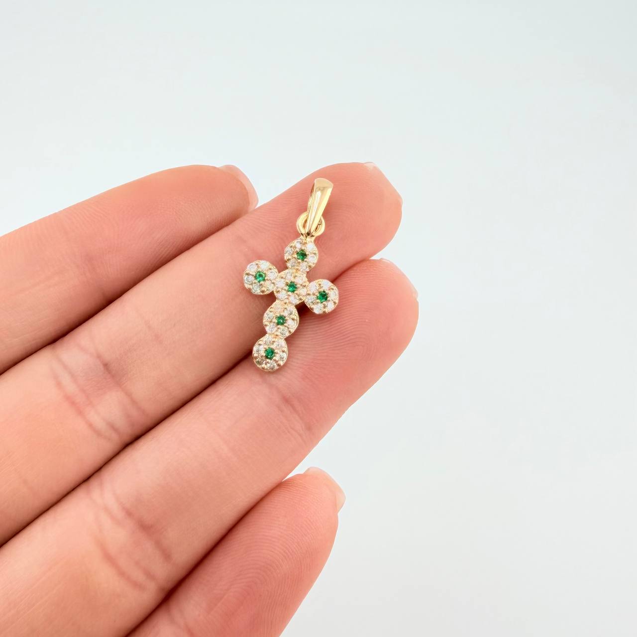 Dije Cruz Tupida 1.85 g / 2.5 cm Oro Amarillo 18K