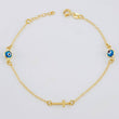 Pulso Modulable Ojo Turco 1.45 g / 17.5 cm - 1.8 cm / 1.35 mm Oro Amarillo 18K