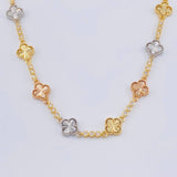 Cadena Burbujas De Trebol Diamantada 28.7 g / 51.5 cm / 9.3 mm Tres Oros 18K