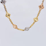 Cadena Burbujas De Trebol Diamantada 28.7 g / 51.5 cm / 9.3 mm Tres Oros 18K