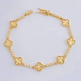Pulso Burbujas De Trebol Diamantado 10.9 g / 19.5 cm / 9.1 mm Oro Amarillo 18K