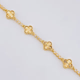 Pulso Burbujas De Trebol Diamantado 10.9 g / 19.5 cm / 9.1 mm Oro Amarillo 18K